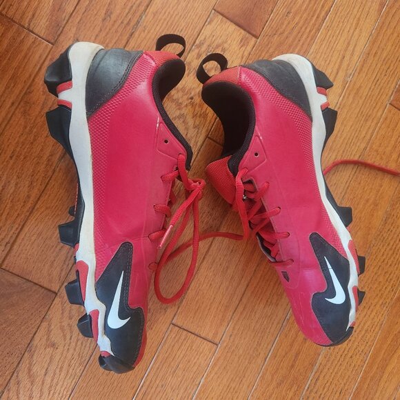 Nike Football Cleats Size 7 Red And Black - Picture 7 of 11